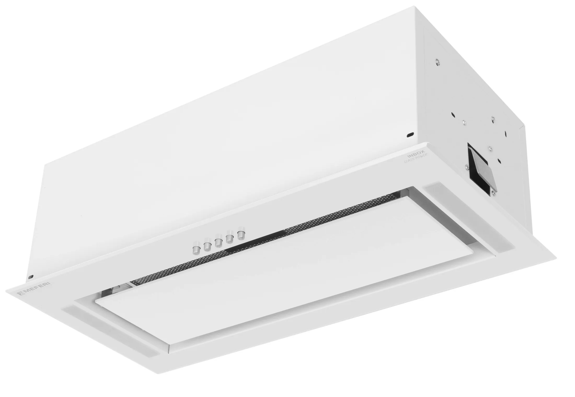9168705 Вытяжка полновстраиваемая Meferi INBOX60WH GLASS POWER белый/белый STDN-0116101 - Вид №4
