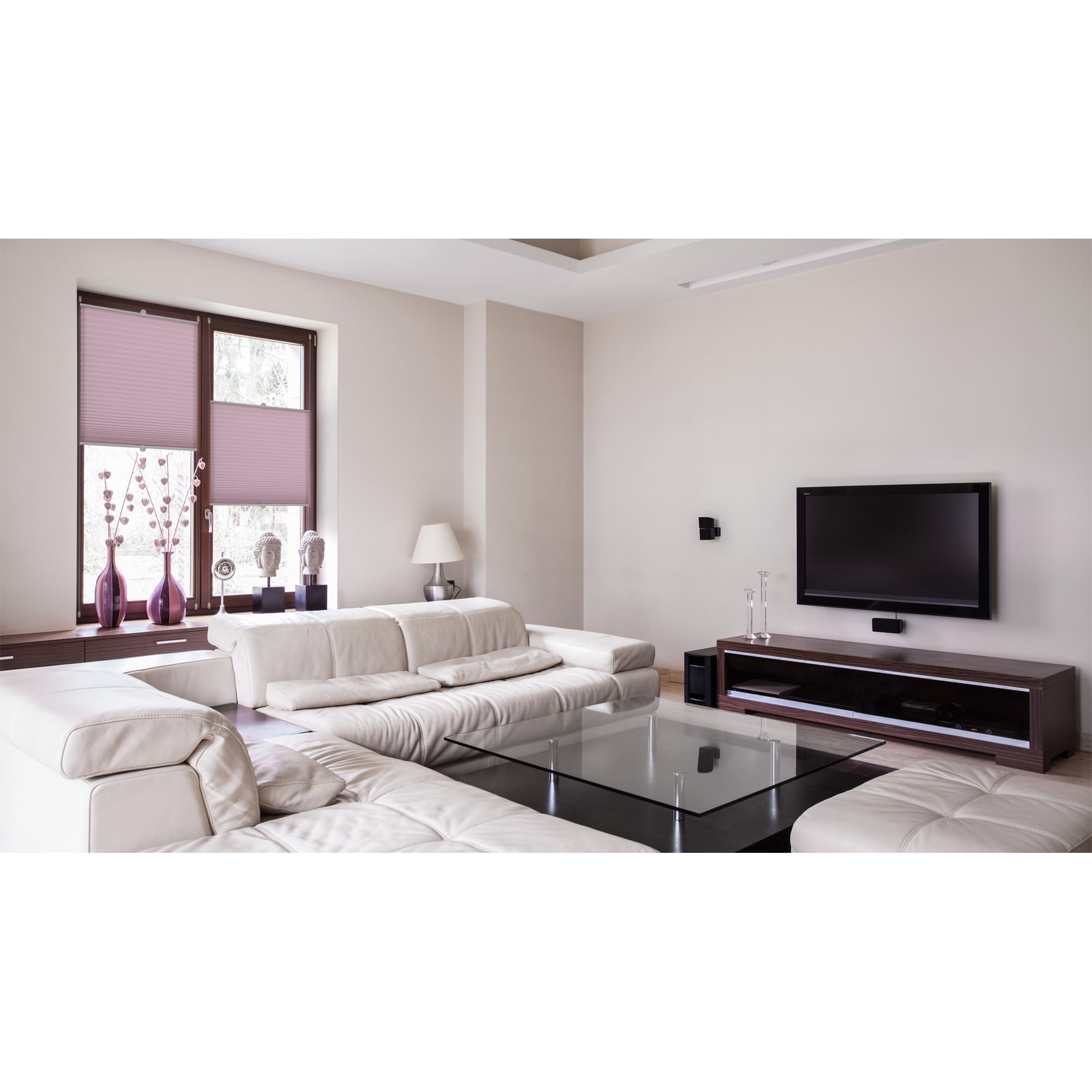 82057313 Штора плиссе «Плайн», 80х160 см, текстиль, цвет сиреневый Santreyd  - Вид №5