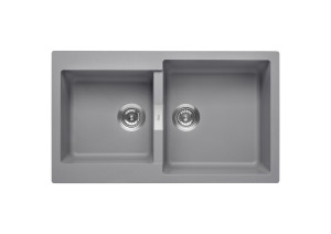 A880160110 Двусторонняя мойка QUARZEX® с 2 чашами ROCA Oslo