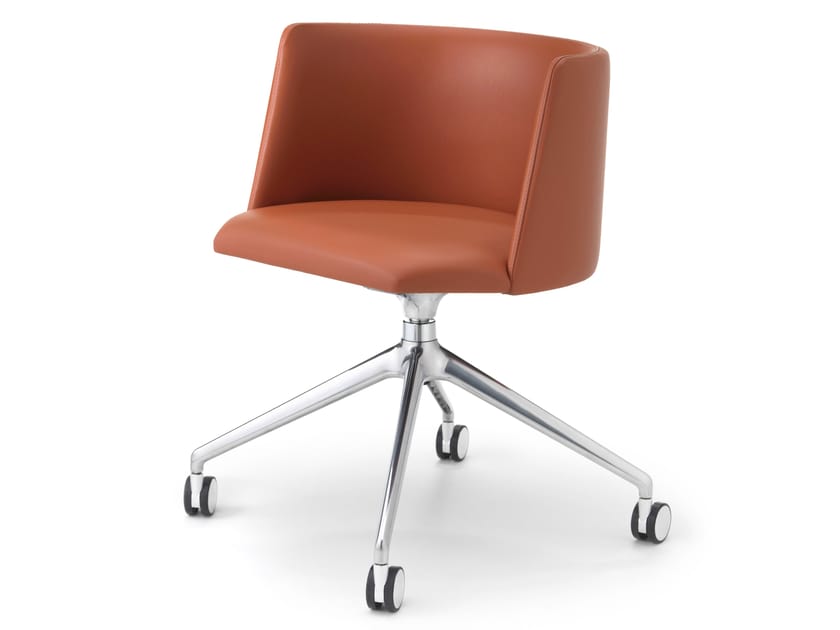 Кожаный поворотный операционный офисный стул с колесами SITIA Pergy ARCH-00049450