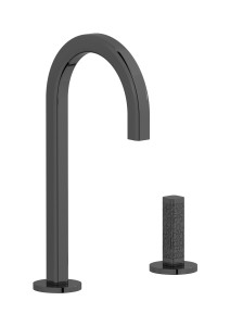 Смеситель для раковины на 2 отверстия WE ARE IB ei394cf_4 Black Chrome Elio
