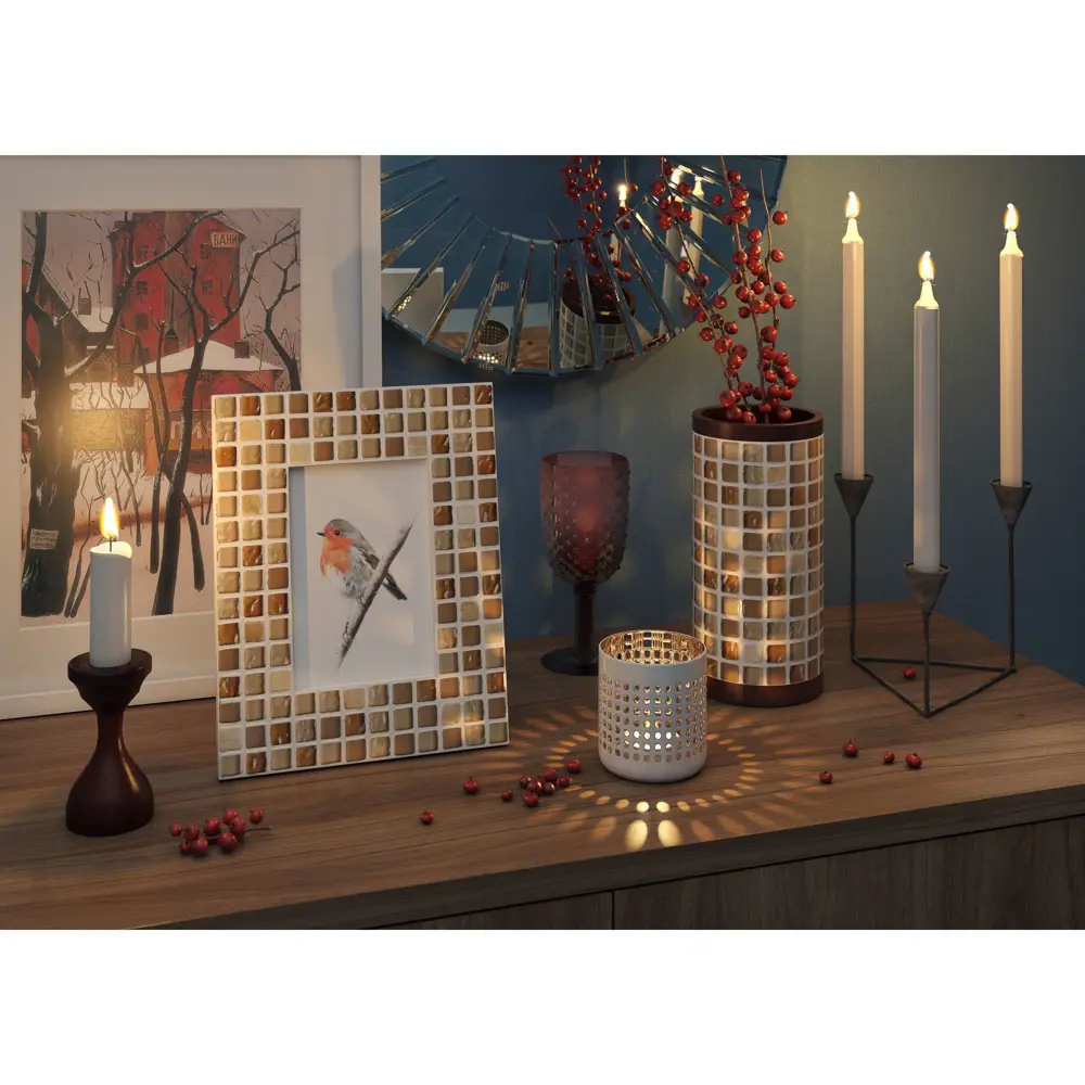 Мозаика Artens, 30.1х30.1 см, стекло, цвет бежевый STLM-2103387 - Вид №3