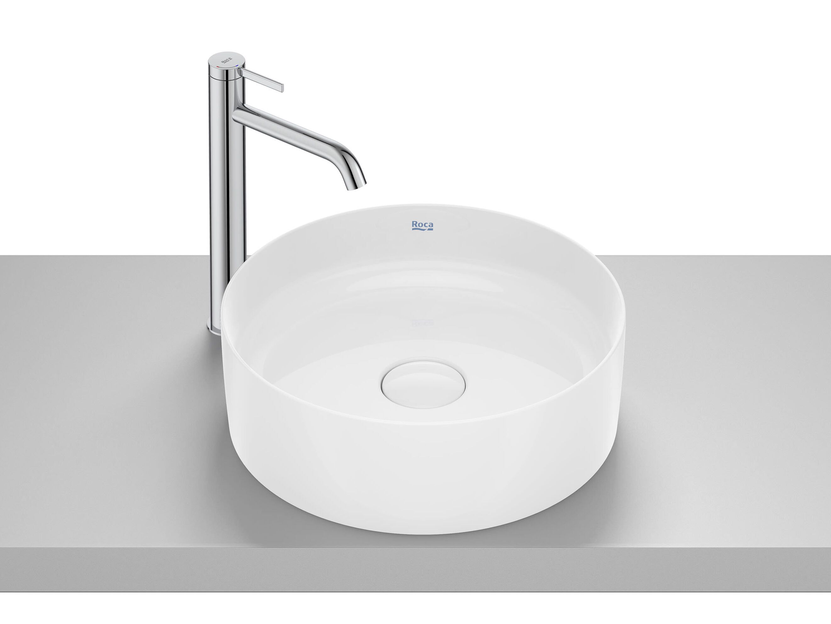 Фарфоровая столешница круглый умывальник Roca TERRA 32787N..0 ARCH-00077566