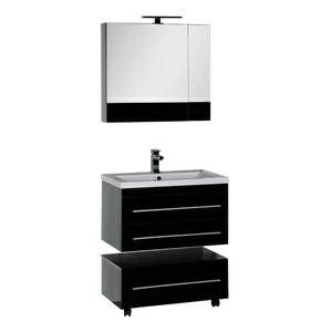 Комплект мебели Aquanet Верона 75 черный (подвесной 2 ящика)