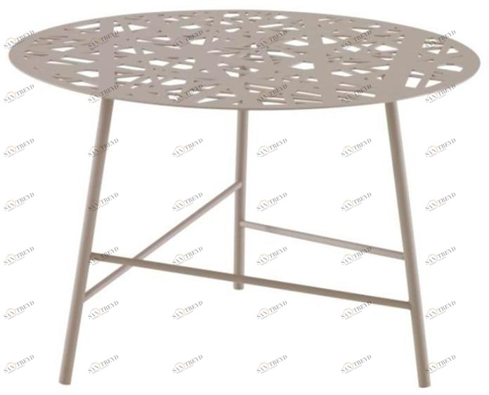 Ligne Roset Садовый столик круглый из лакированной стали  19980219 