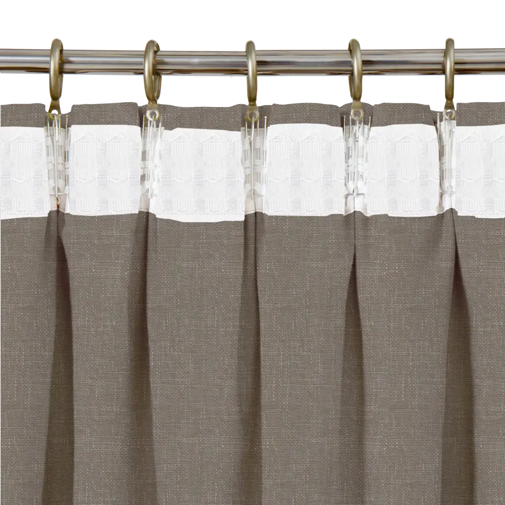 Штора на ленте Jantia 160x280 см цвет серо-коричневый INSPIRE STLM-2037270 - Вид №2