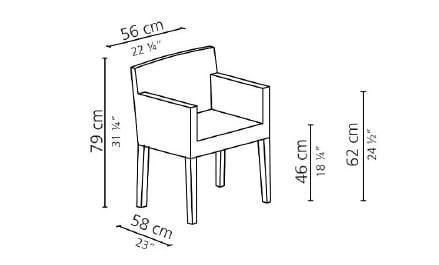 Тканевый стул с подлокотниками Casamilano QUADRA ARCH-00105732 - Вид №3