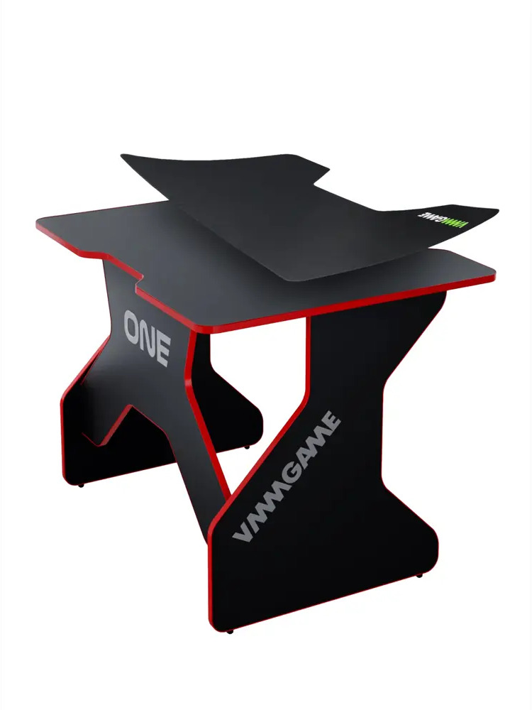 91291343 Стол Vmmgame TL-1-BKRD-OTM-1BKBK-ONESET 100x77x80 см ЛДСП цвет черный/красный STLM-1082796