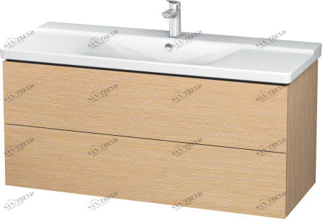 LC625301212 Тумбочка подвесная L-Cube #LC6253 1220 x 481 мм Дуб брашированный, натуральный шпон Duravit