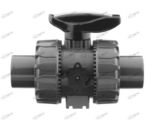 SANIT 121447000020 2-ходовой шаровой клапан D 16-63, ВКД DualBlock®, PVC-U, цапф 