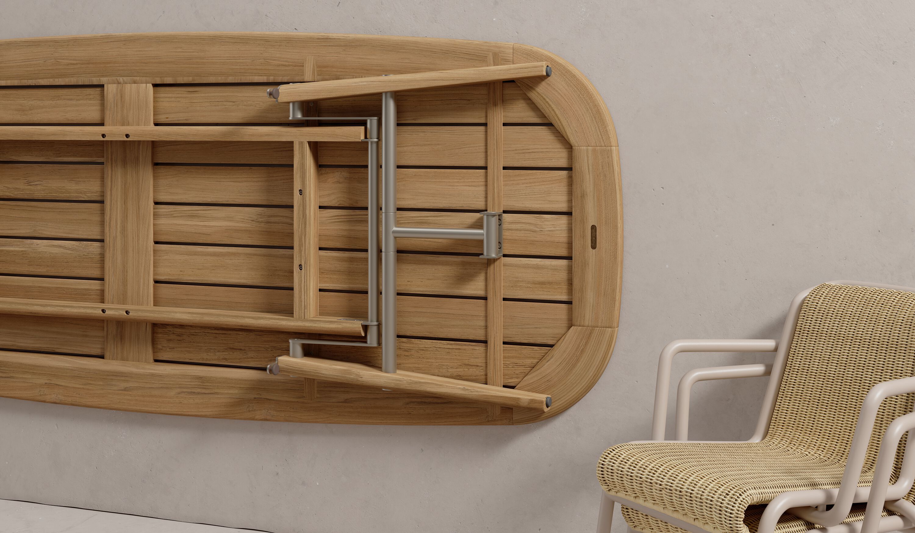 Складной садовый стол из тикового дерева Kettal Eolias ARCH-00033268 - Вид №4