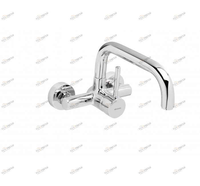 GENEBRE 65192 18 45 66 Смеситель для раковины настенный, однорычажный, 15 см 