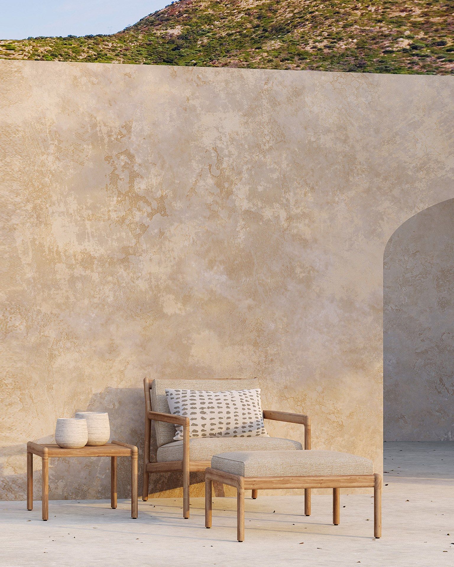 Тканевое садовое кресло с подлокотниками Ethnicraft Джек ARCH-00069307 - Вид №6