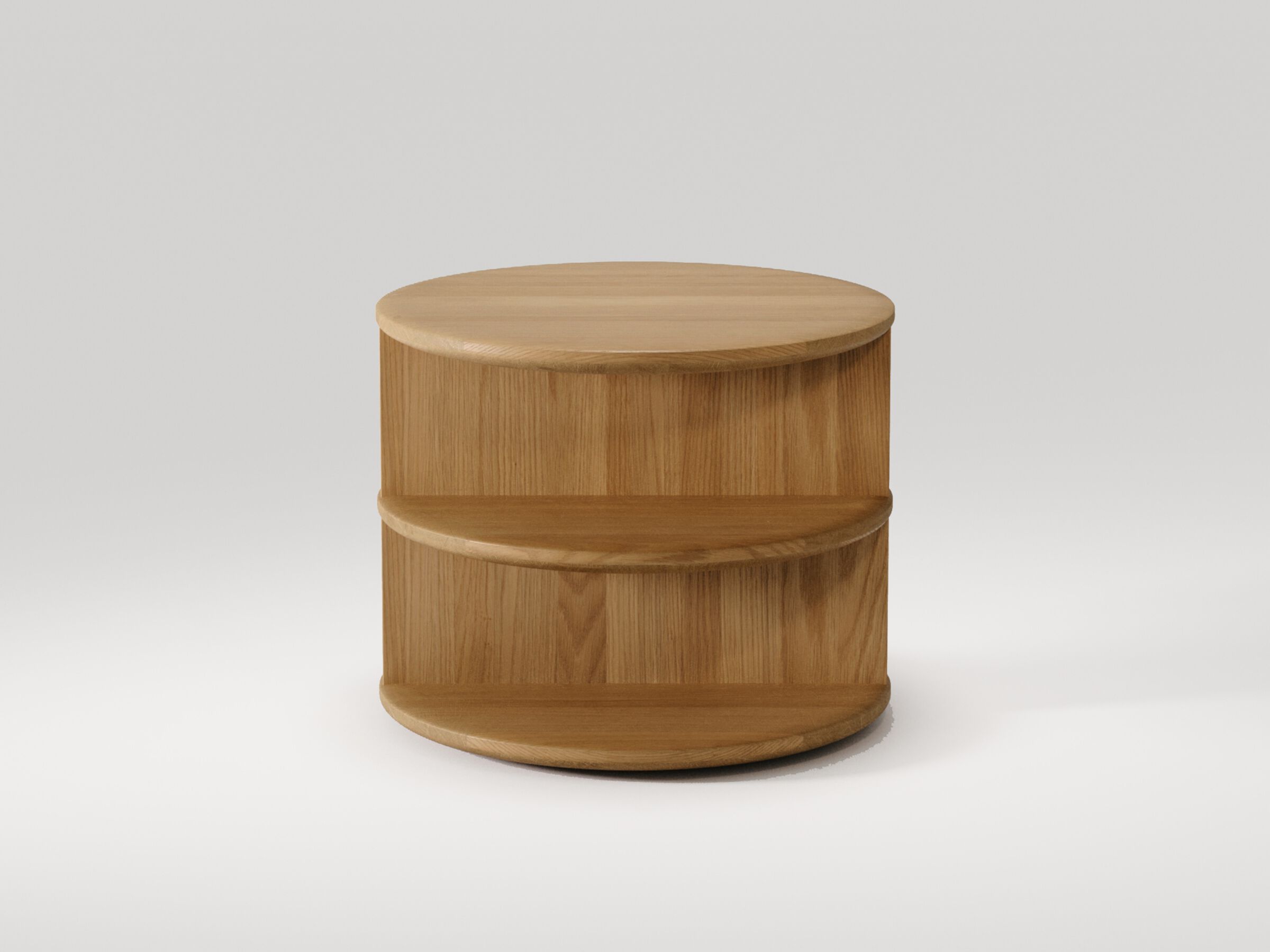 Журнальный столик / тумбочка из дуба Wewood TRIPLEX ARCH-00057234 - Вид №3