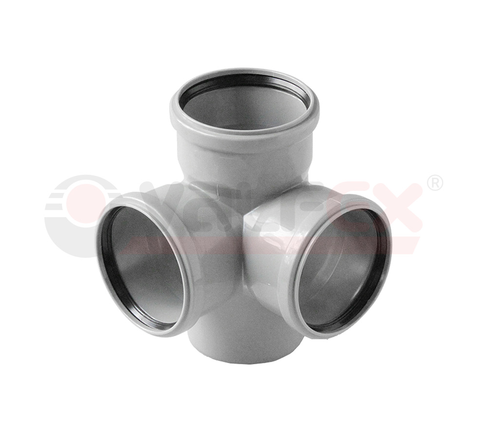 28211150 Valfex Крестовина двухплоскостная 87,5° для внутренней канализации 