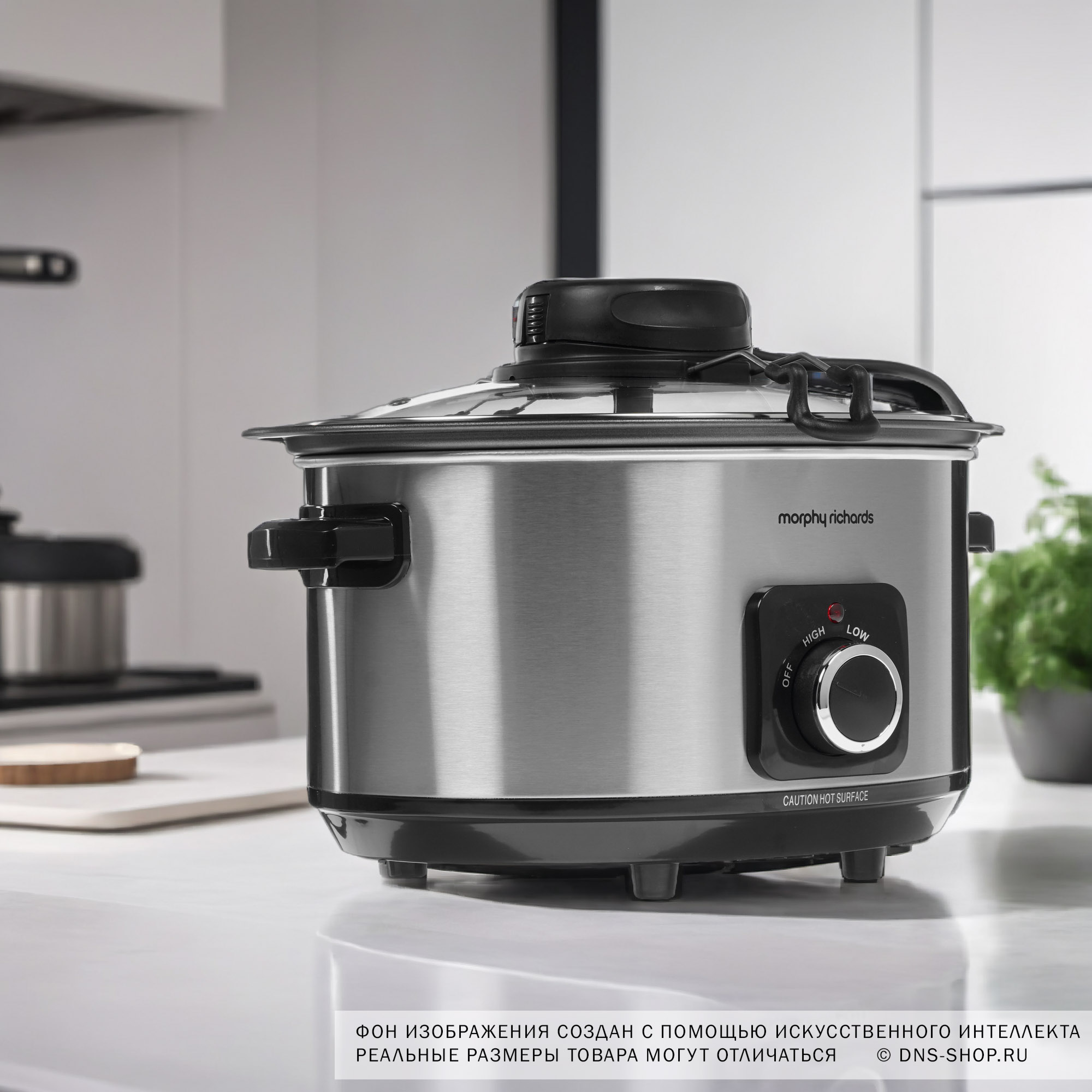 8167738 Медленноварка Morphy Richards 461010 серебристый STDN-0120600 - Вид №8