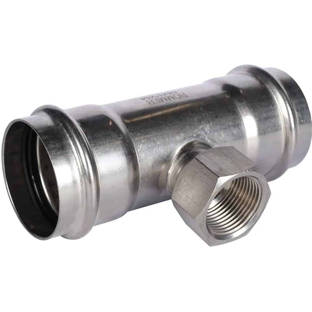 Тройник переходной Rommer 1"x54 мм ВПр-ВР нержавеющая сталь STLM-2126776