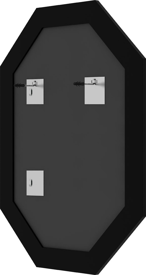 BY 7114 Зеркало в багетной раме - состаренная бронза с плетением 70 mm EVOFORM Octagon - Вид №1