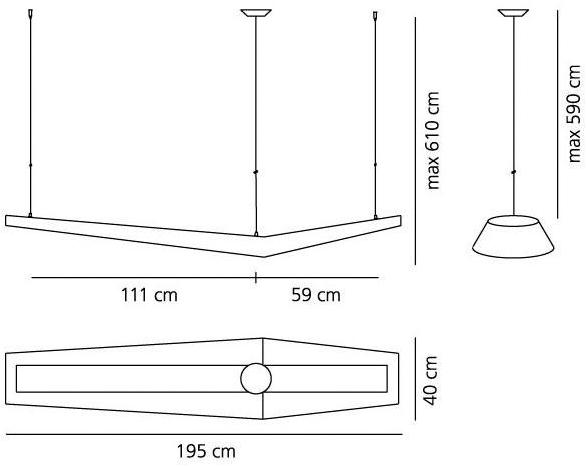 Artemide Подвесной светильник из полипропилена с прямым люминесцентным светом Mouette sun-id-1471377 - Вид №3