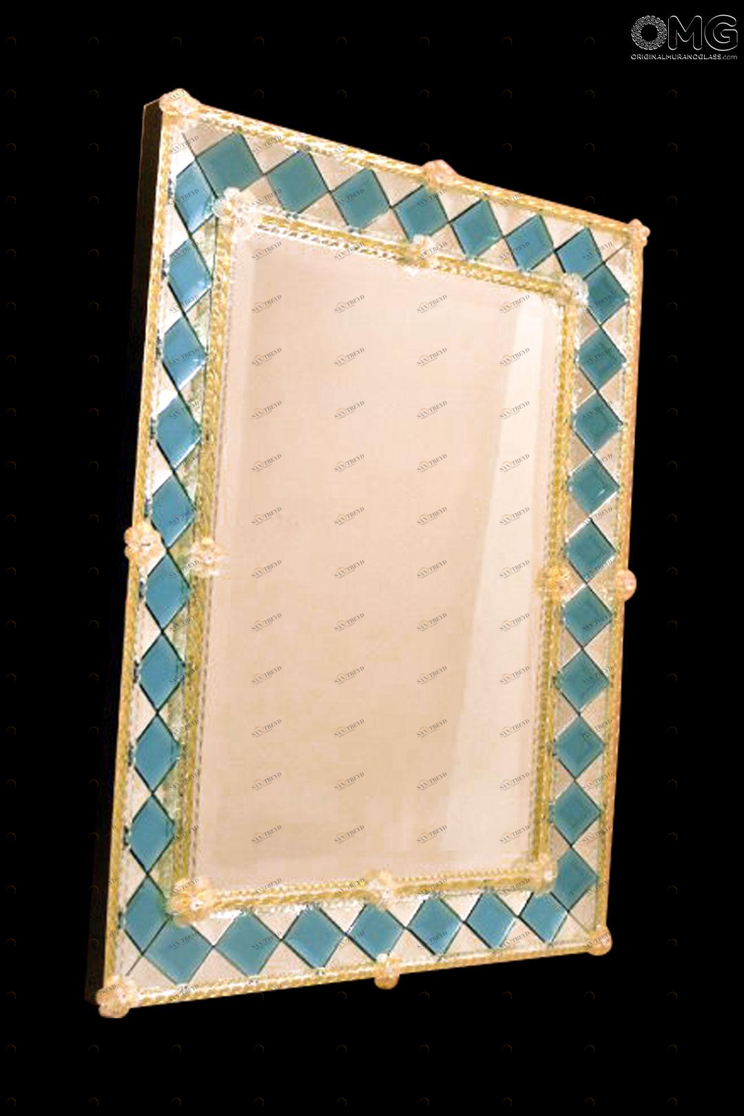 852 ORIGINALMURANOGLASS Венецианское зеркало Zorzi - муранское стекло OMG  см 