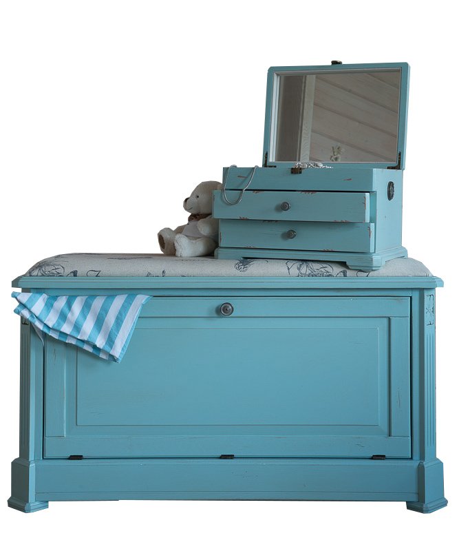 Пуф-сундук голубой ДОМАШНЯЯ ОБСТАНОВКА FASHION 017386 Голубой Santreyd - Вид №5
