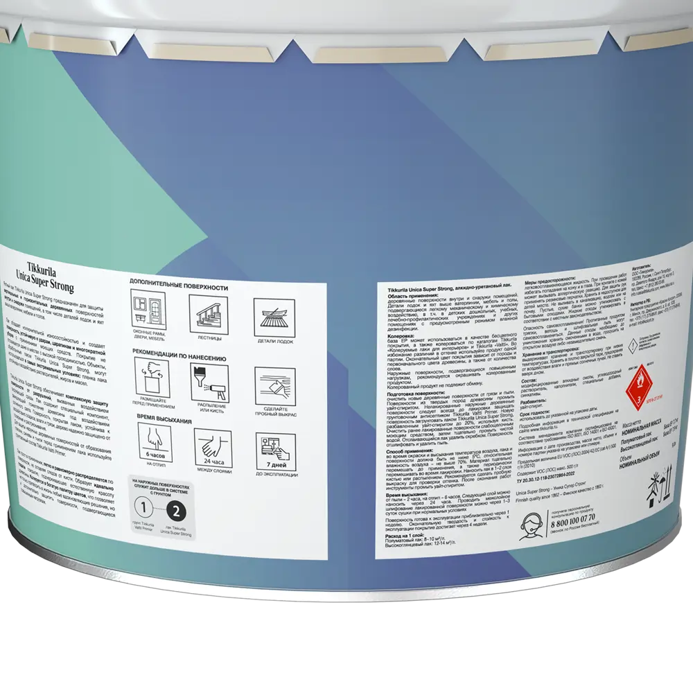 Tikkurila Unica Super Strong — яхтный лак для премиальной защиты дерева 87660460 STLM-0855618 - Вид №3
