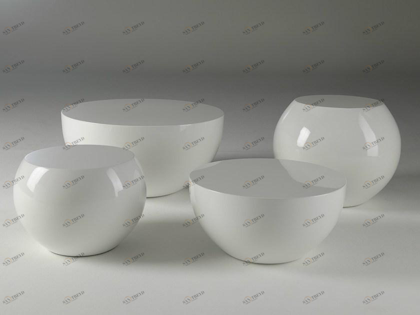 Meridiani Низкий круглый журнальный столик из полиуретана sun-id-1422039