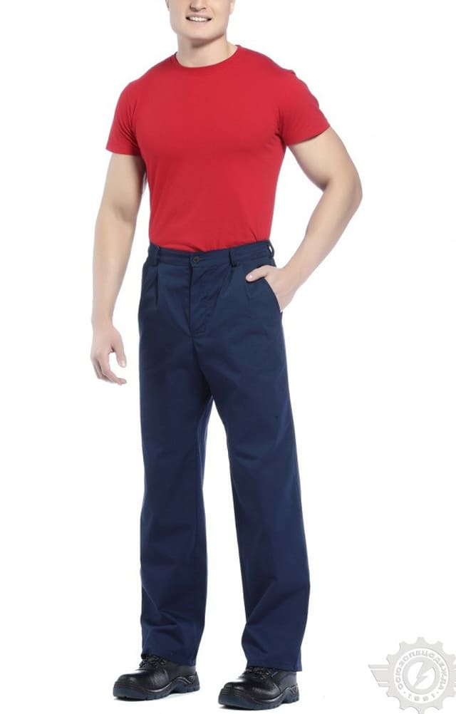65563 Брюки "Гарант" синие  Летняя спецодежда  размер 40-42/158-164  - Вид №6