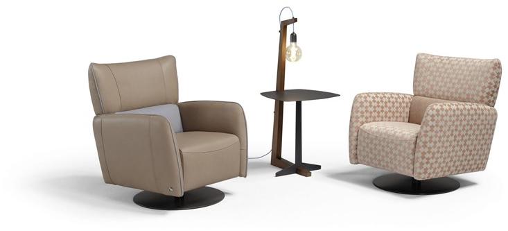 Egoitaliano Поворотное кожаное кресло с подлокотниками Honey sun-id-1495539 - Вид №1