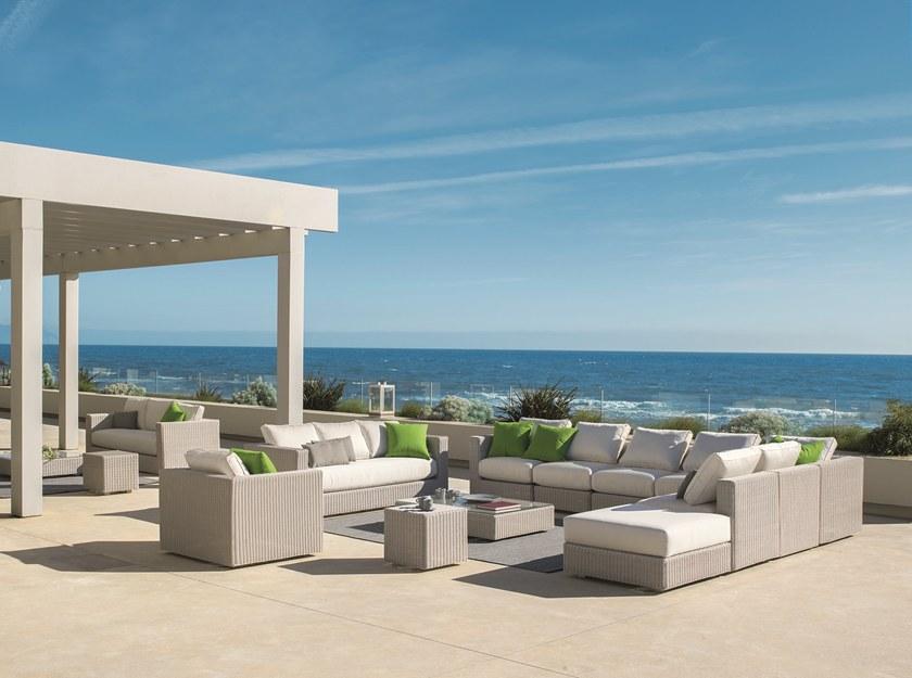 Ethimo Квадратный садовый пуф из ethimo etwick® Cube Cbmp2000 - Вид №2