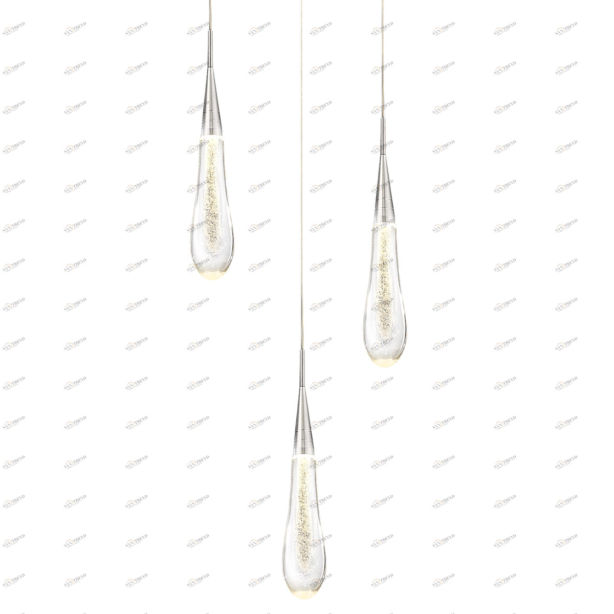 Светильник подвесной 120х18 см серебряный Delight Collection P98036-3 DELIGHT COLLECTION ДИЗАЙНЕРСКИЕ 00-3882310 Прозрачный;серебро 