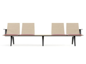 4-местный стул для зала ожидания с журнальным столиком