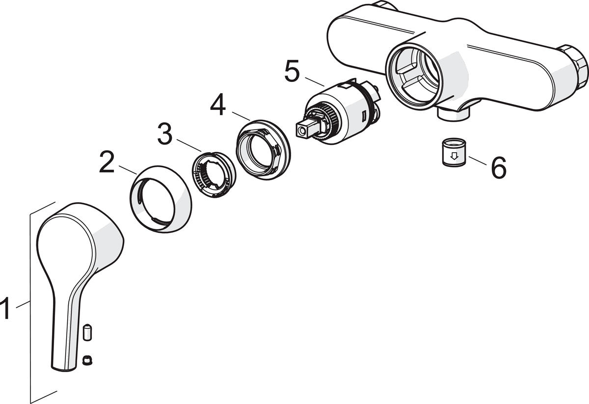 Oras 3963HY Смеситель для душа 3963HY Saga Style Хром  - Вид №4