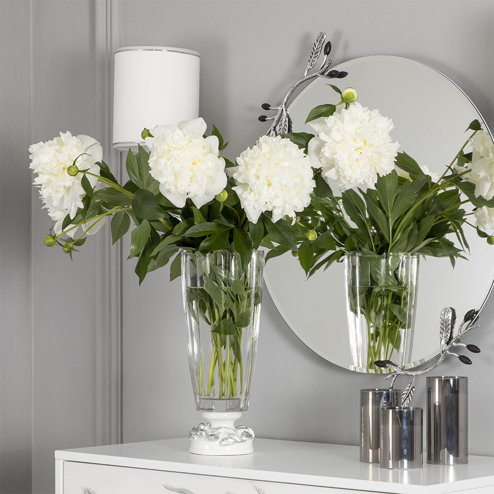 52107 Ваза Oliva Branch Silver BOGACHO 4627196591424