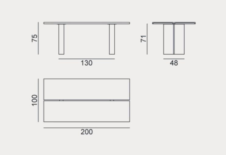 Садовый стол из полистирола Gervasoni Gervasoni Outdoor ARCH-00085451 - Вид №11