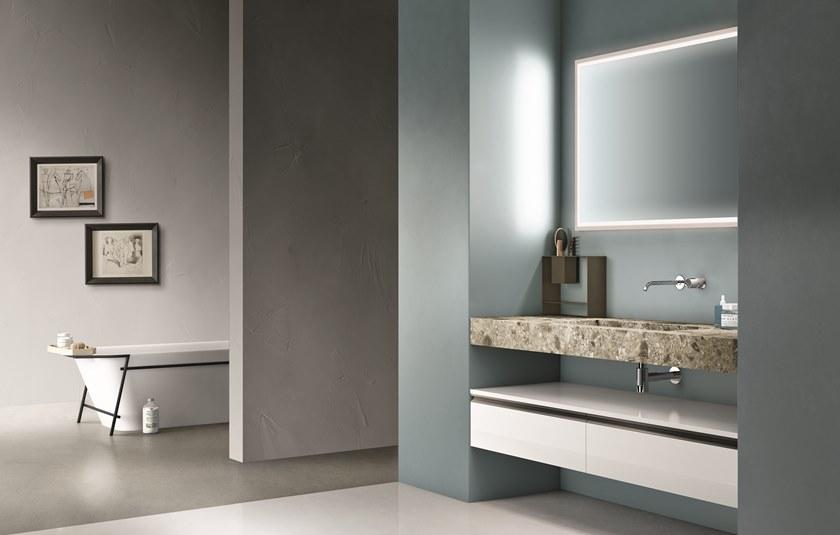 Cerasa Лаковая тумба под умывальник с ящиками и зеркалом Cartabianca sun-id-1478387 - Вид №3