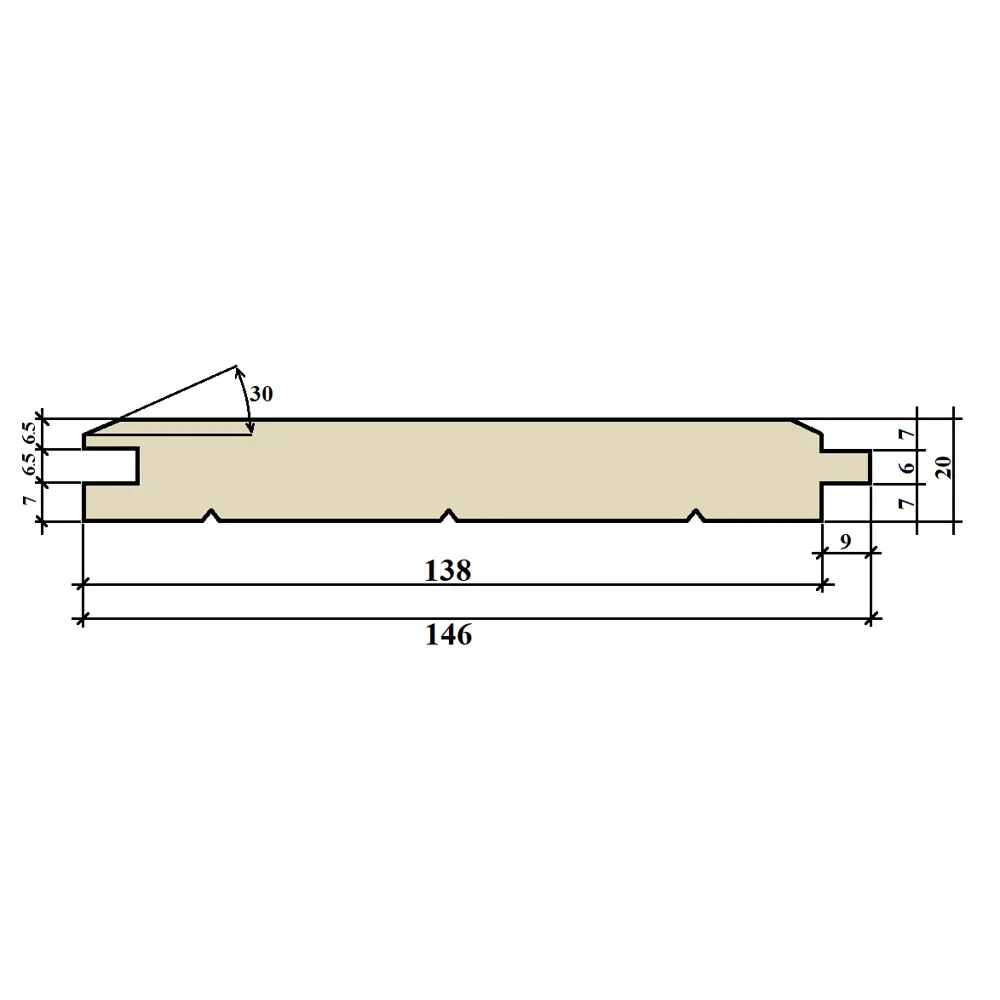Имитация бруса, 20x146x3000 мм, хвоя сорт АВ, 4 шт Santreyd STLM-2036336 - Вид №8