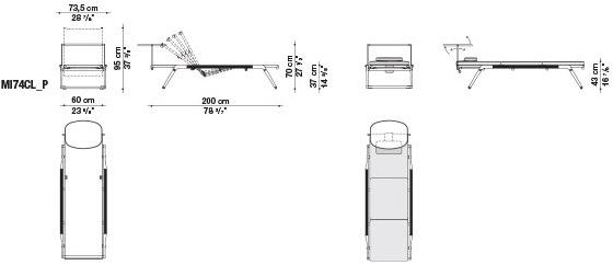 B&B Italia Outdoor Садовый шезлонг с зонтиком Mirto outdoor sun-id-1375927 - Вид №2
