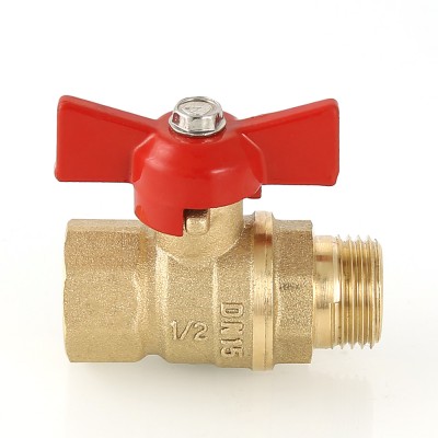 VT.123.G.04 Кран шаровой «СТАНДАРТ» с ручкой-бабочкой и внутренней–наружной резьбой Valtec 1/2"  - Вид №8