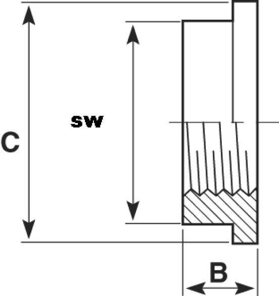 SANIT 852700210223633 Контргайка, ABS, с коническим БСП женщина  - Вид №1