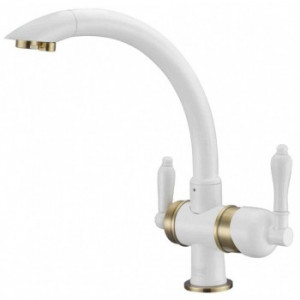 Zorg ZR 327 YF Bronze-white Смеситель для кухни Zorg 315х215 мм