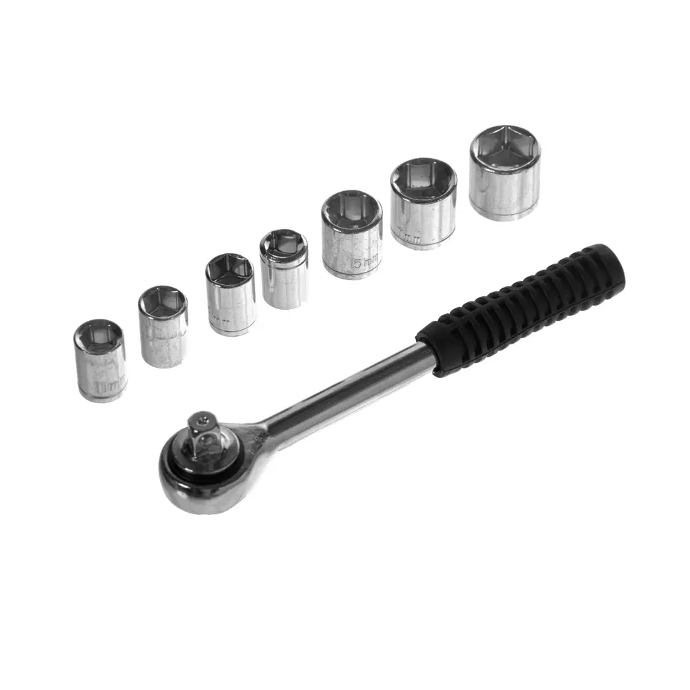 Трещотка Top Tools 3/8" + набор головок 8 шт VERTEXTOOLS STLM-2027448