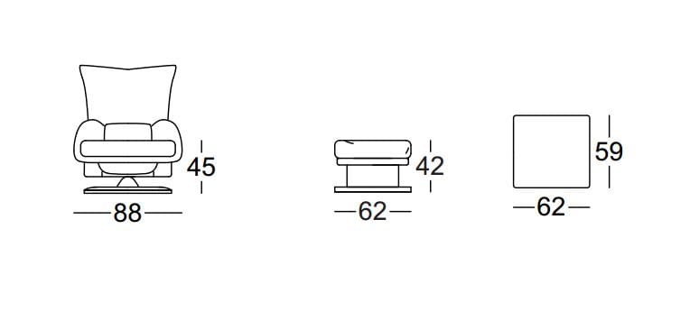 Тканевая подставка для ног Rolf Benz Rolf benz 6500 ARCH-00069852 - Вид №2