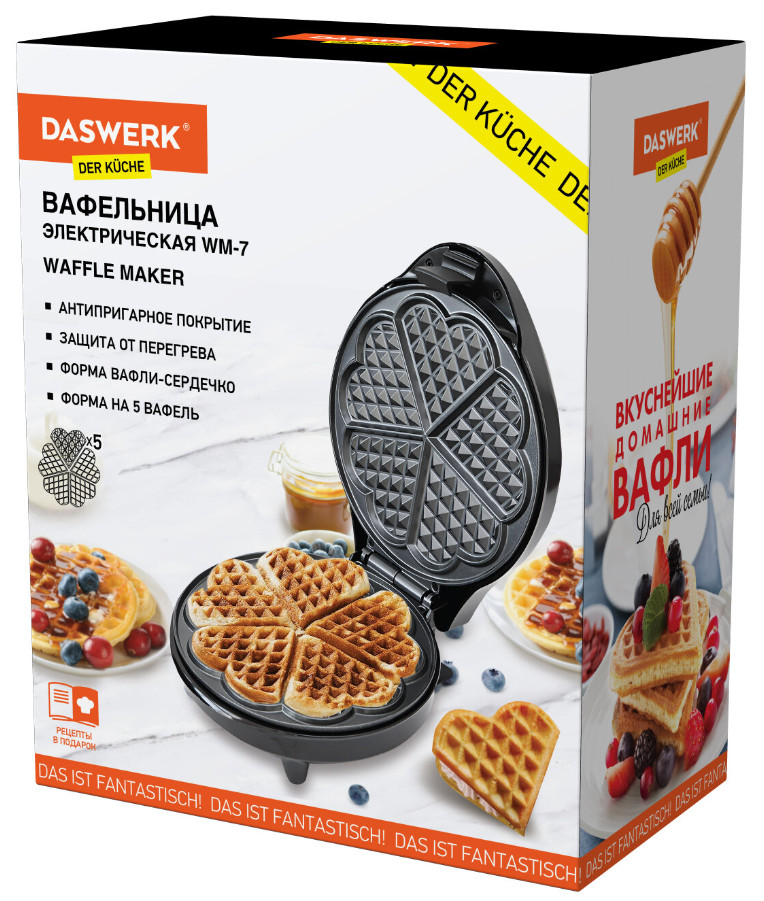 9079704 Вафельница Daswerk WM-7 черный STDN-0106985 - Вид №2