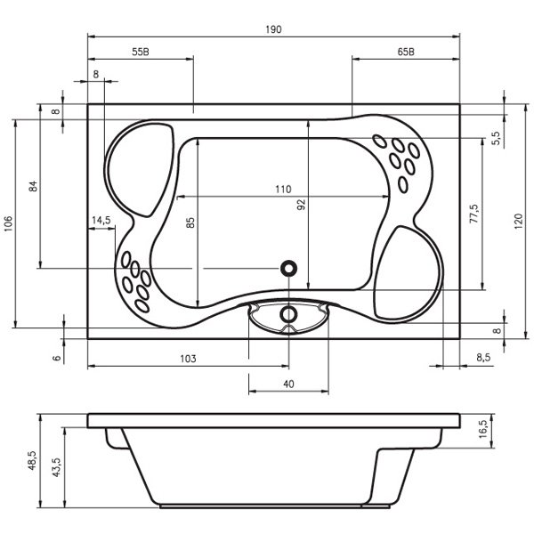 BZ4200500000000 Ванна Riho Claudia Santreyd - Вид №3