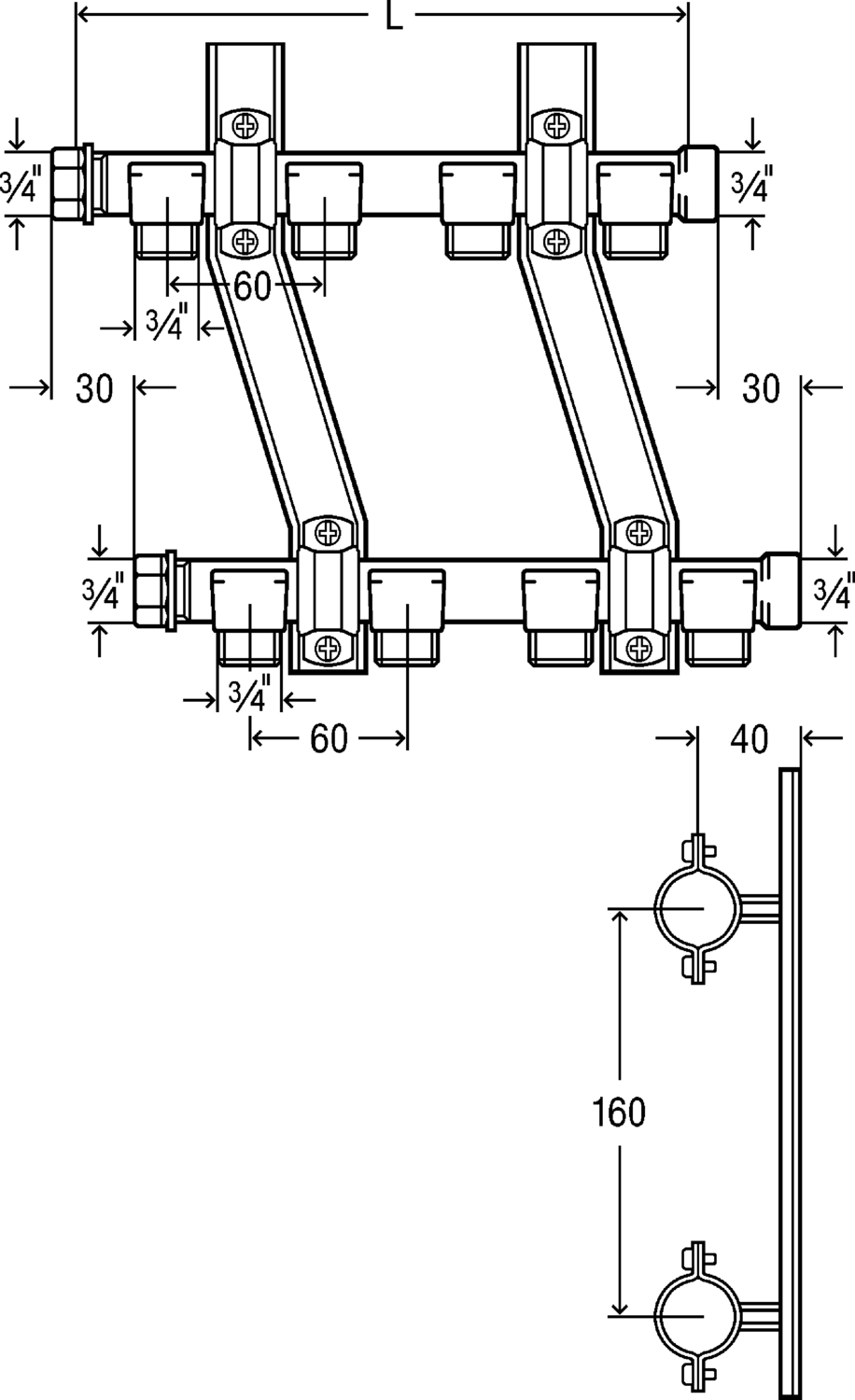 133 351 Модель 2005 Трубопроводные системы  Pexfit Pro  Коллекторы Santreyd  - Вид №2