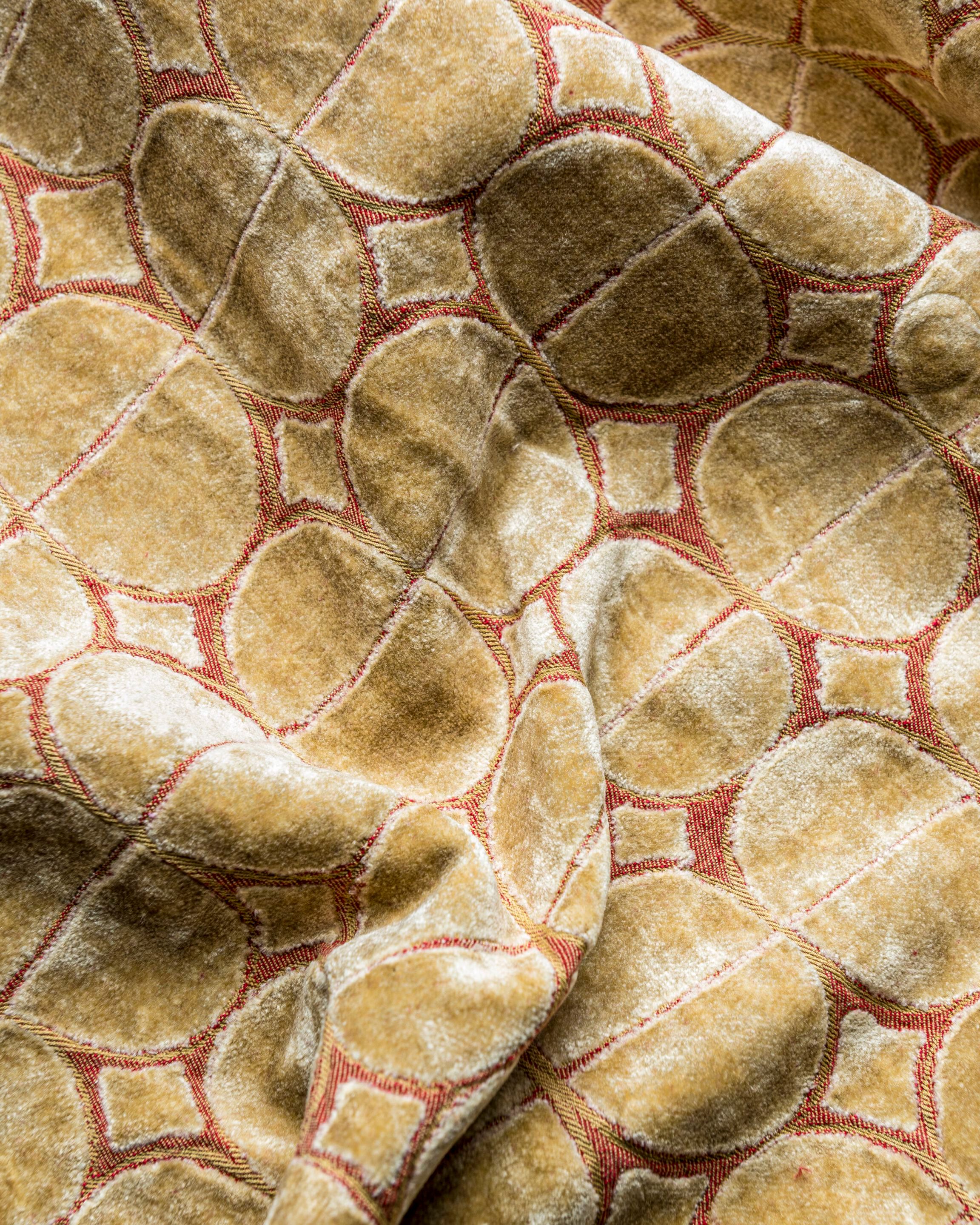 Ткань из вискозы, хлопка и льна с графическими узорами The House of Lyria HALLENCOURT ARCH-00028755 - Вид №3