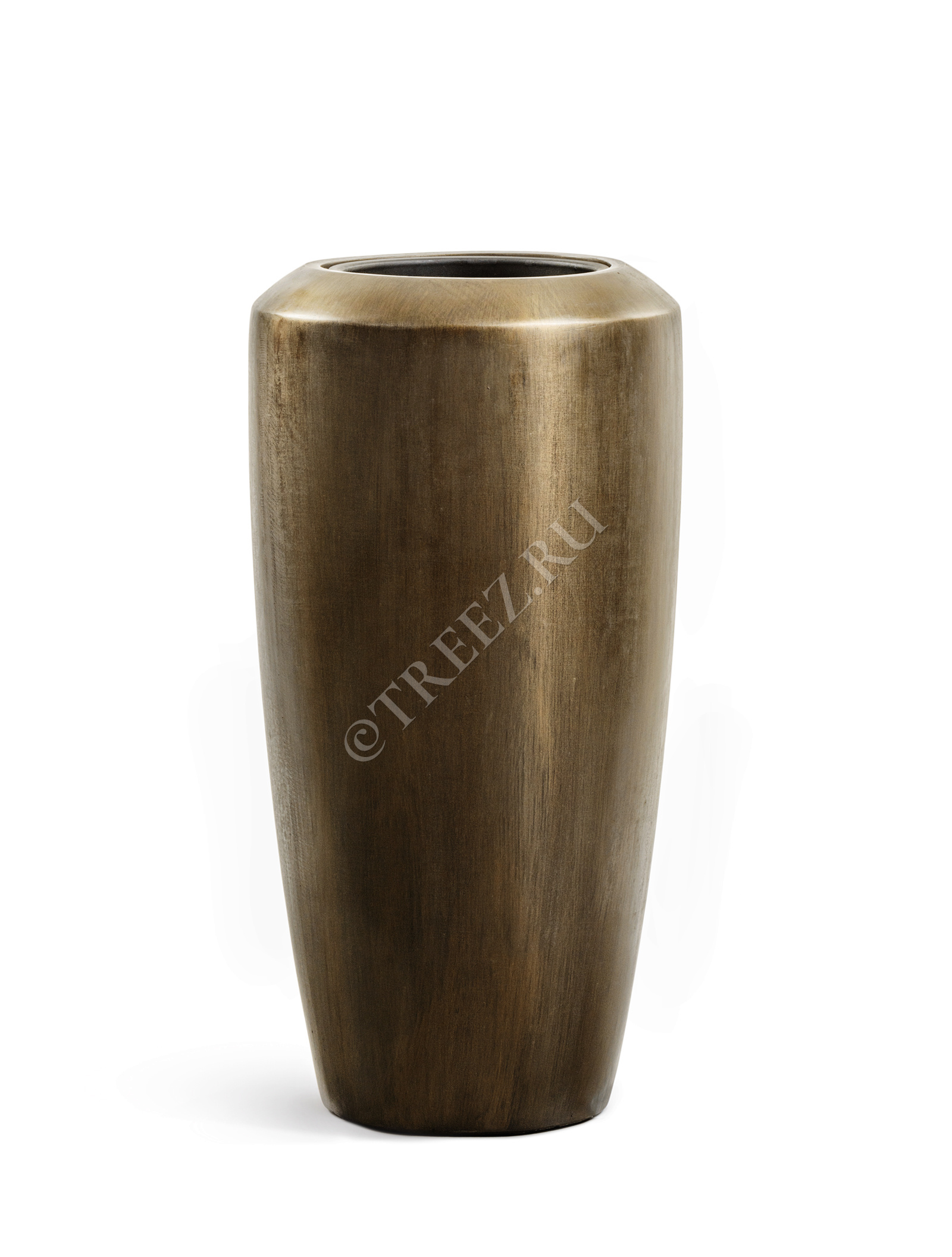 41.3321-07-045-GRP-090 Кашпо  Effectory - серия Metal - Высокий конус Design - Чернёная бронза Цветочная коллекция  - Вид №1