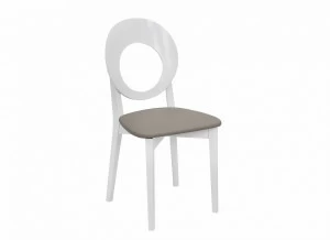 Стул мягкий с круглой спинкой коричневый Leset "Хьюстон" IMPEX  00-3967235 Белый;коричневый