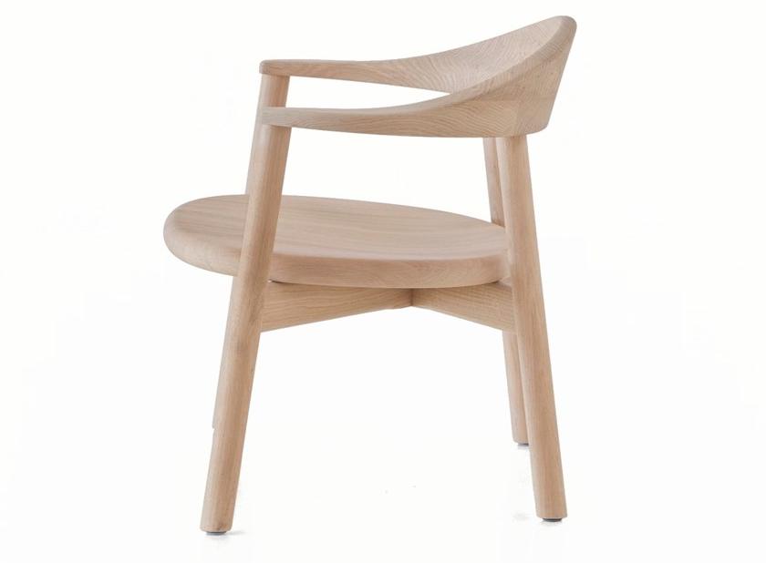 BassamFellows Кресло из массива дерева с подлокотниками Pebble Cb-630 - Вид №2